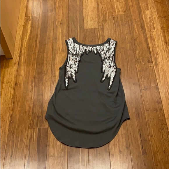 Grey tank top with sequin accents - Picture 2 of 4